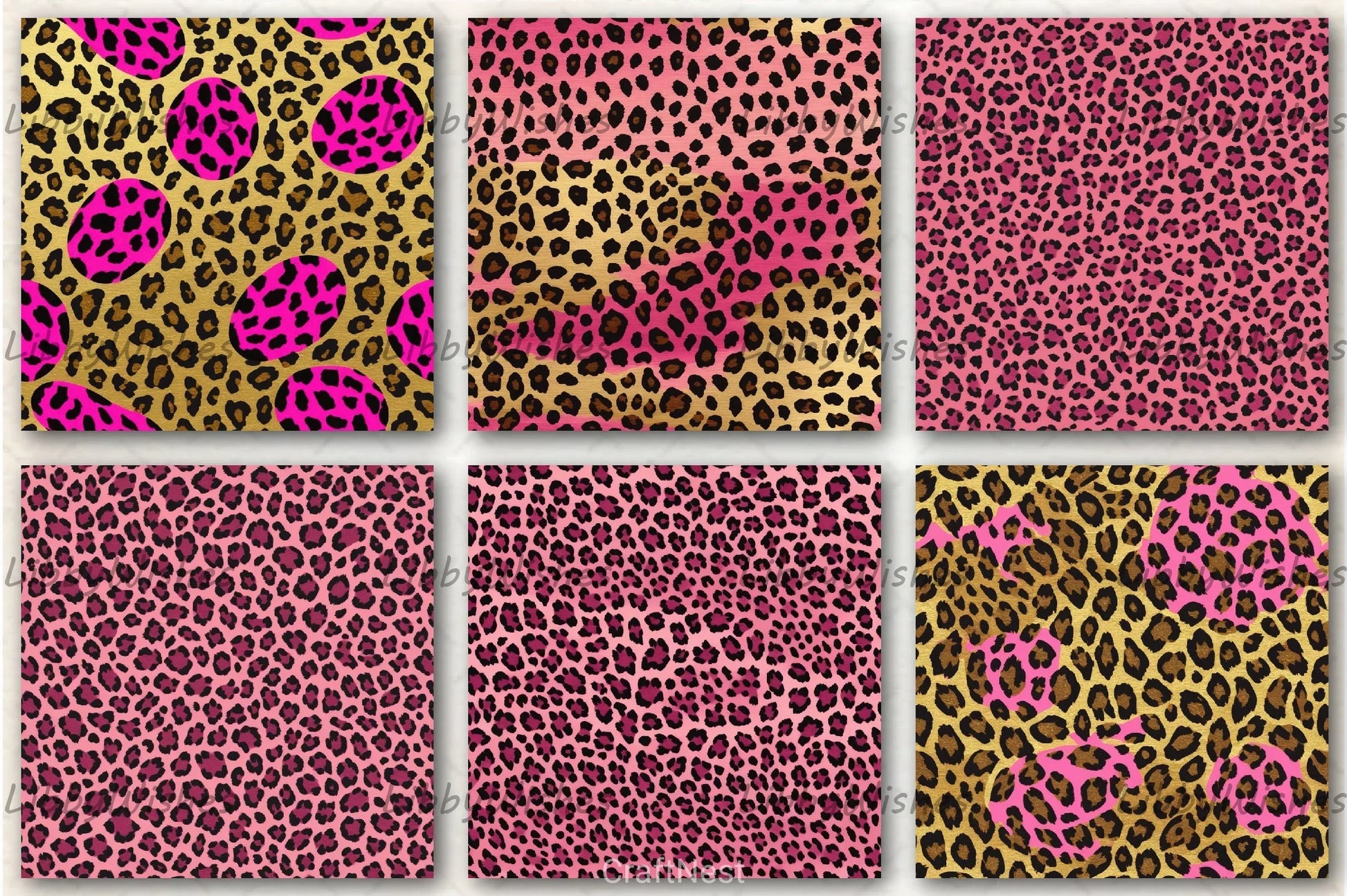 Leopard Pattern Backgrounds Bundle - CraftNest - Digital Crafting and Art