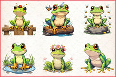 Spring Frog Clipart Bundle 1 - CraftNest - Digital Crafting and Art
