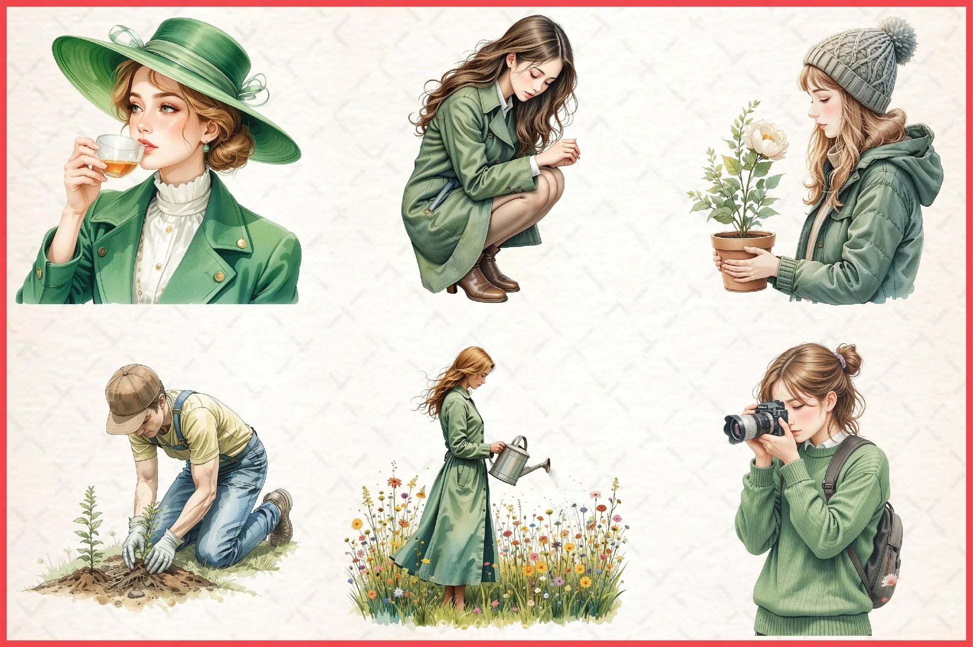 Green Spring Outdoor Cliparts Bundle - CraftNest - Digital Crafting and Art