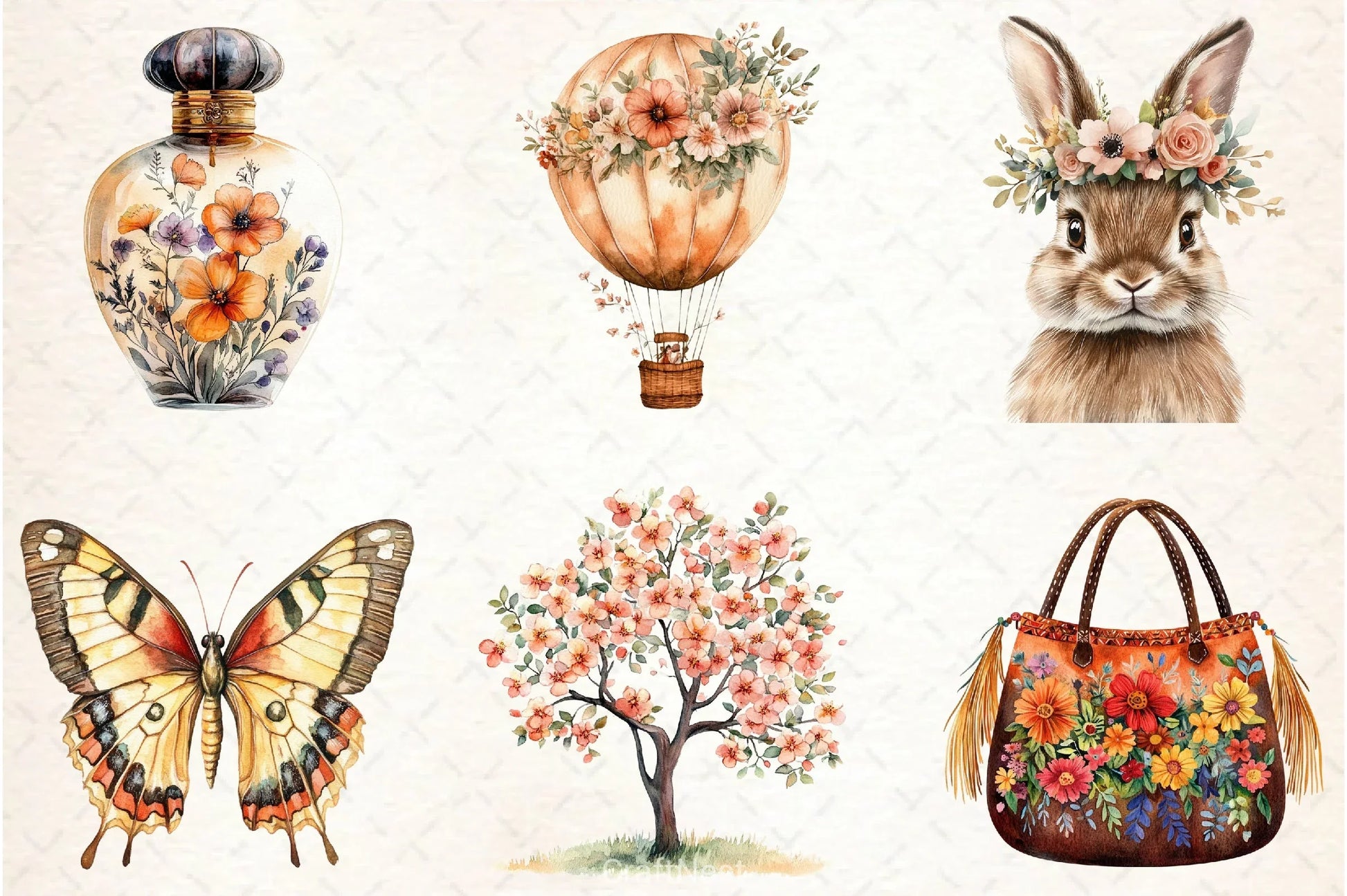 Boho Spring Clipart Bundle - CraftNest - Digital Crafting and Art