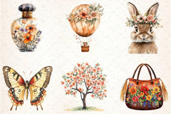 Boho Spring Clipart Bundle - CraftNest - Digital Crafting and Art