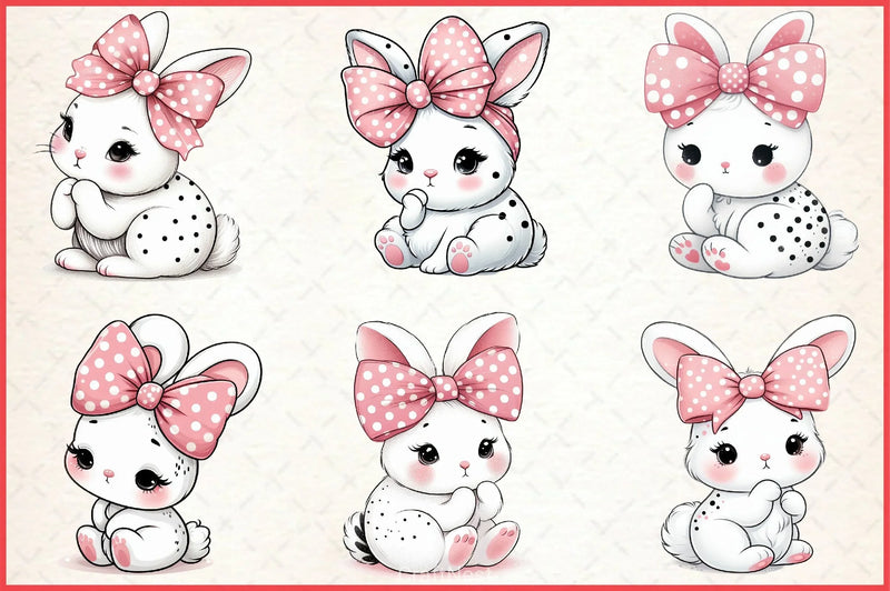 Bunny Clipart Bundle - CraftNest - Digital Crafting and Art
