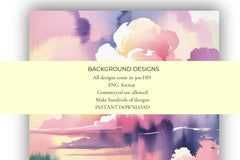 Cotton Candy Clouds Background Papers - CraftNest - Digital Crafting and Art