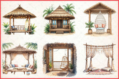 Cute Beach Nook Clipart Bundle - CraftNest - Digital Crafting and Art