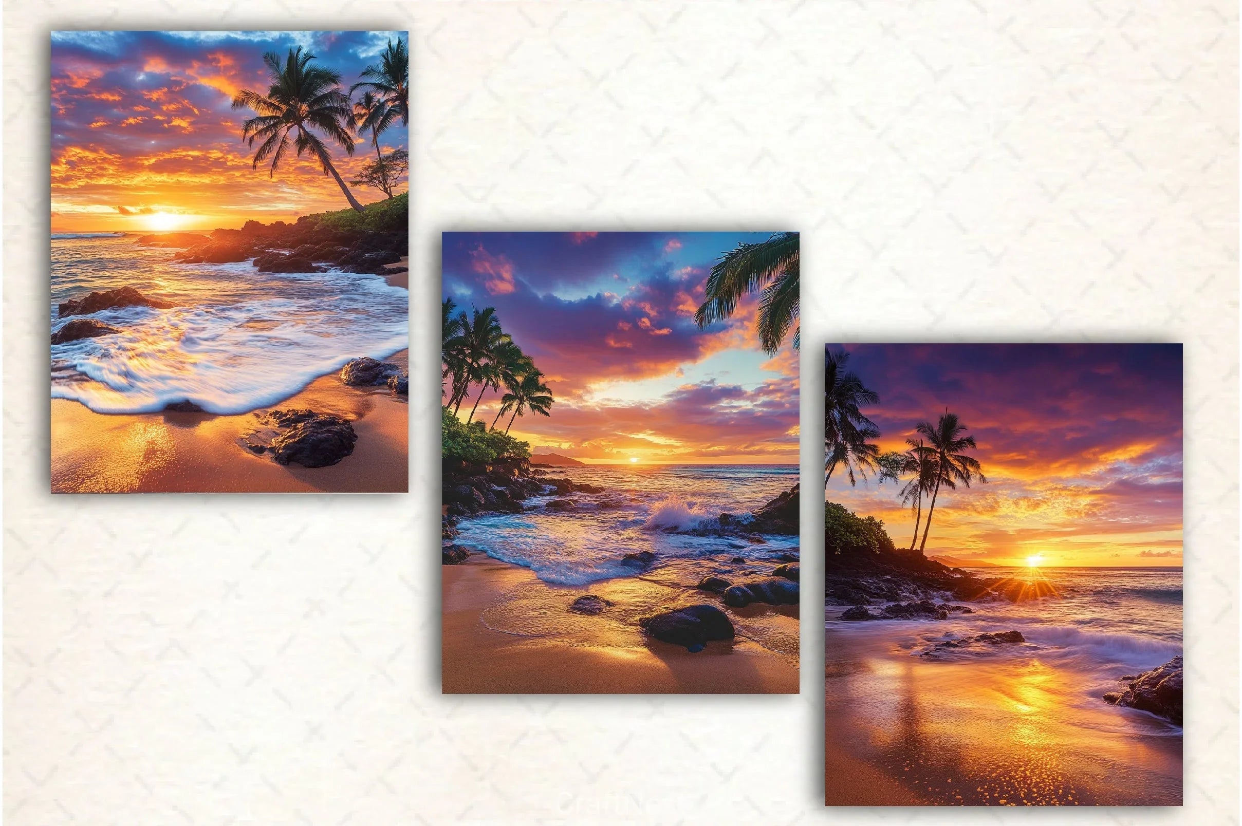 Sunset Beach Digital Paper - CraftNest - Digital Crafting and Art