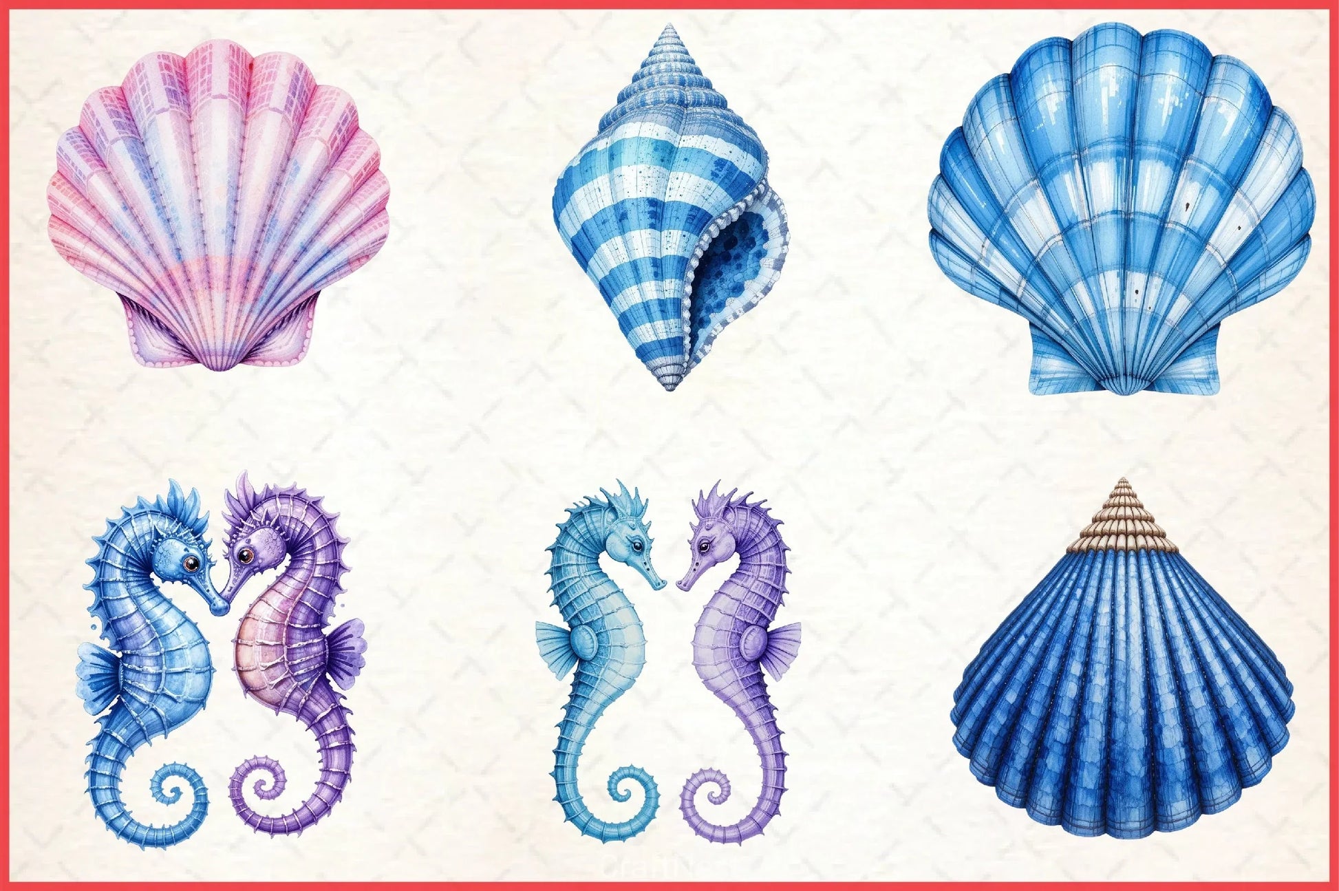 Summer Seashell Clipart Bundle 3 - CraftNest - Digital Crafting and Art
