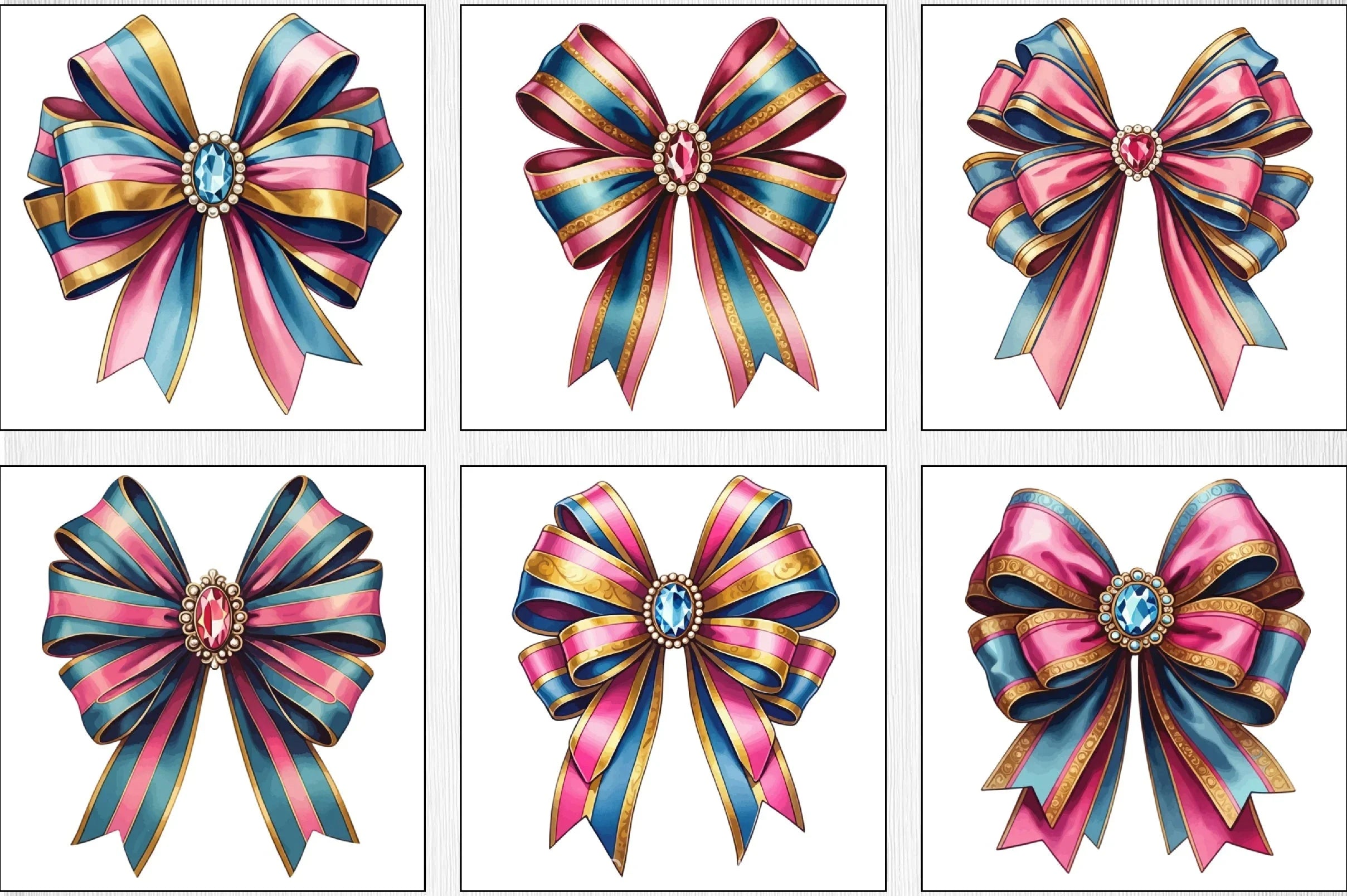 Coquette Bow Clipart Bundle 2 - CraftNest - Digital Crafting and Art