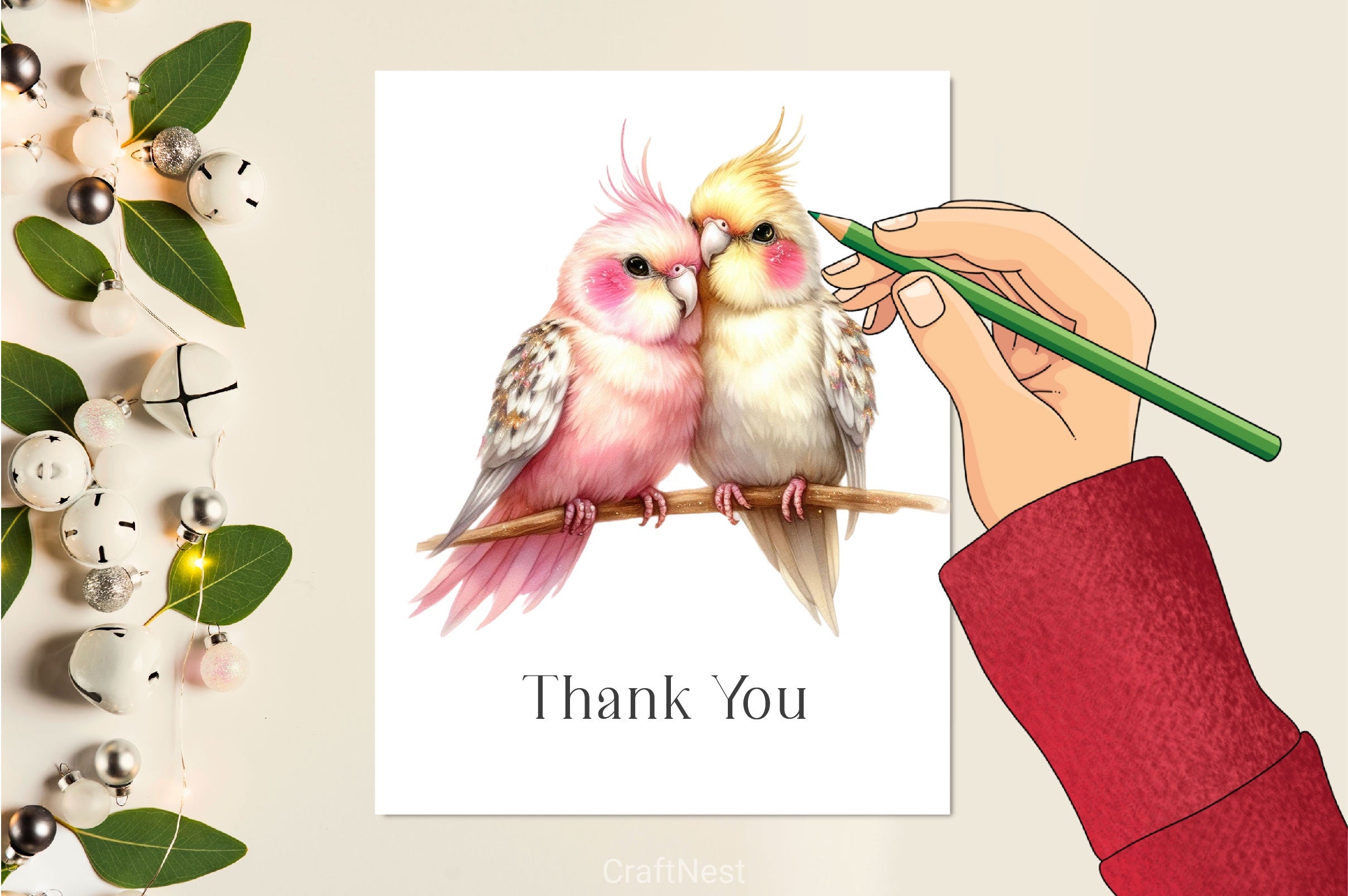 Lovebirds Set Clipart Bundle