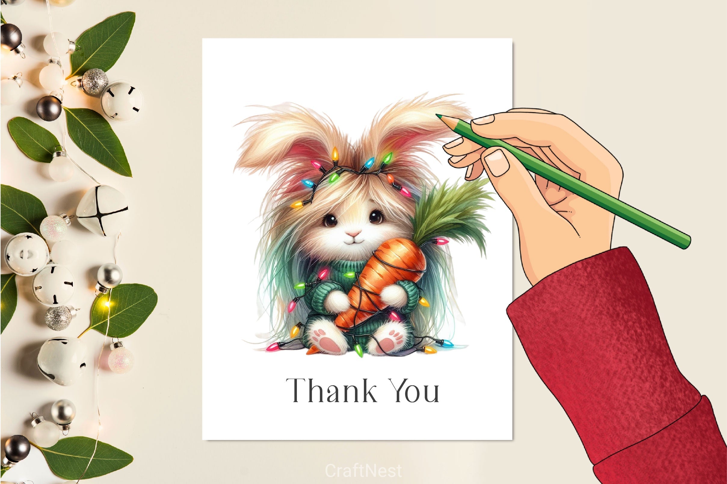 Bunny Carrots Clipart Bundle