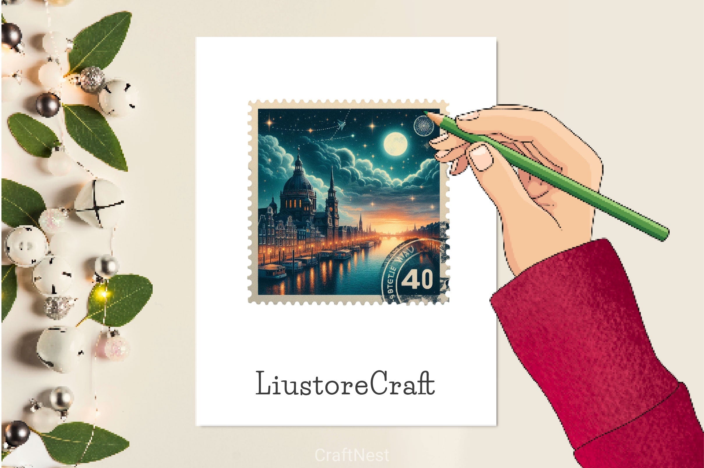 Travel Postage Stamp Clipart Bundle 3