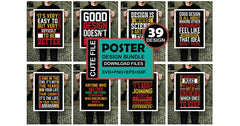 Poster SVG Bundle - CraftNest - Digital Crafting and Art