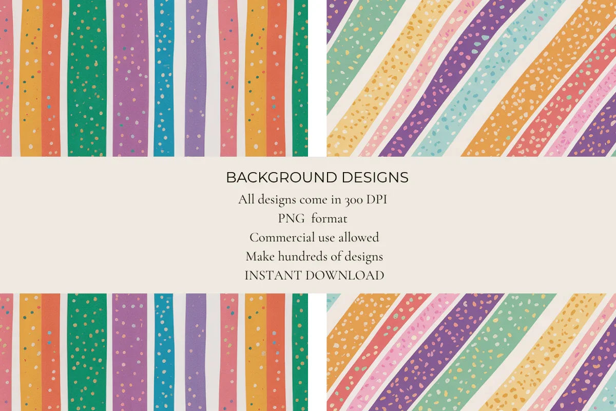 Rainbow Glitter Stripes Seamless Papers - CraftNest - Digital Crafting and Art