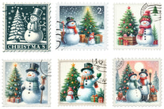 Christmas Snowman Stamp Clipart Bundle - CraftNest - Digital Crafting and Art