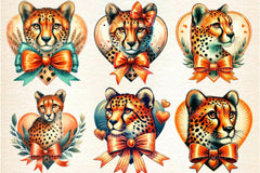 Valentine's Cheetah Clipart Bundle - CraftNest - Digital Crafting and Art