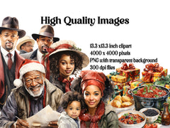 Afro-American Christmas clipart - CraftNest