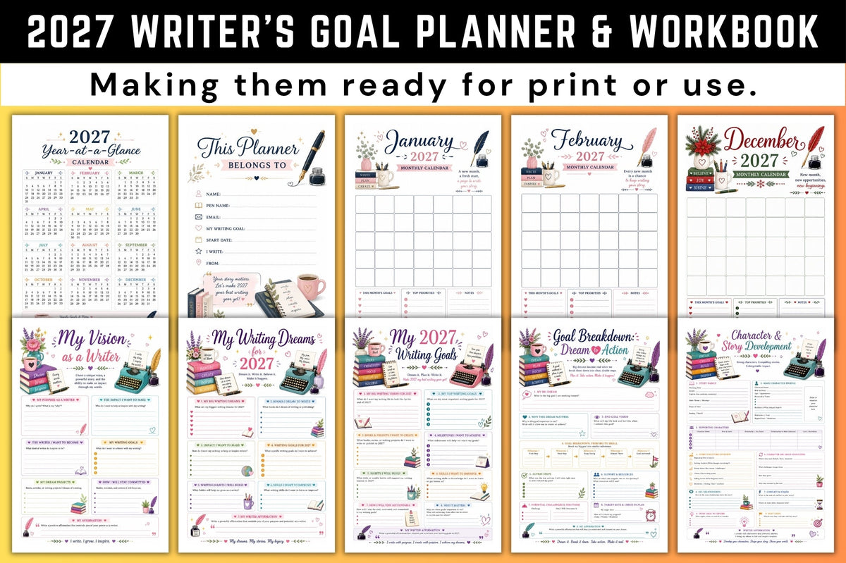 Writer Goal Workbook 2027