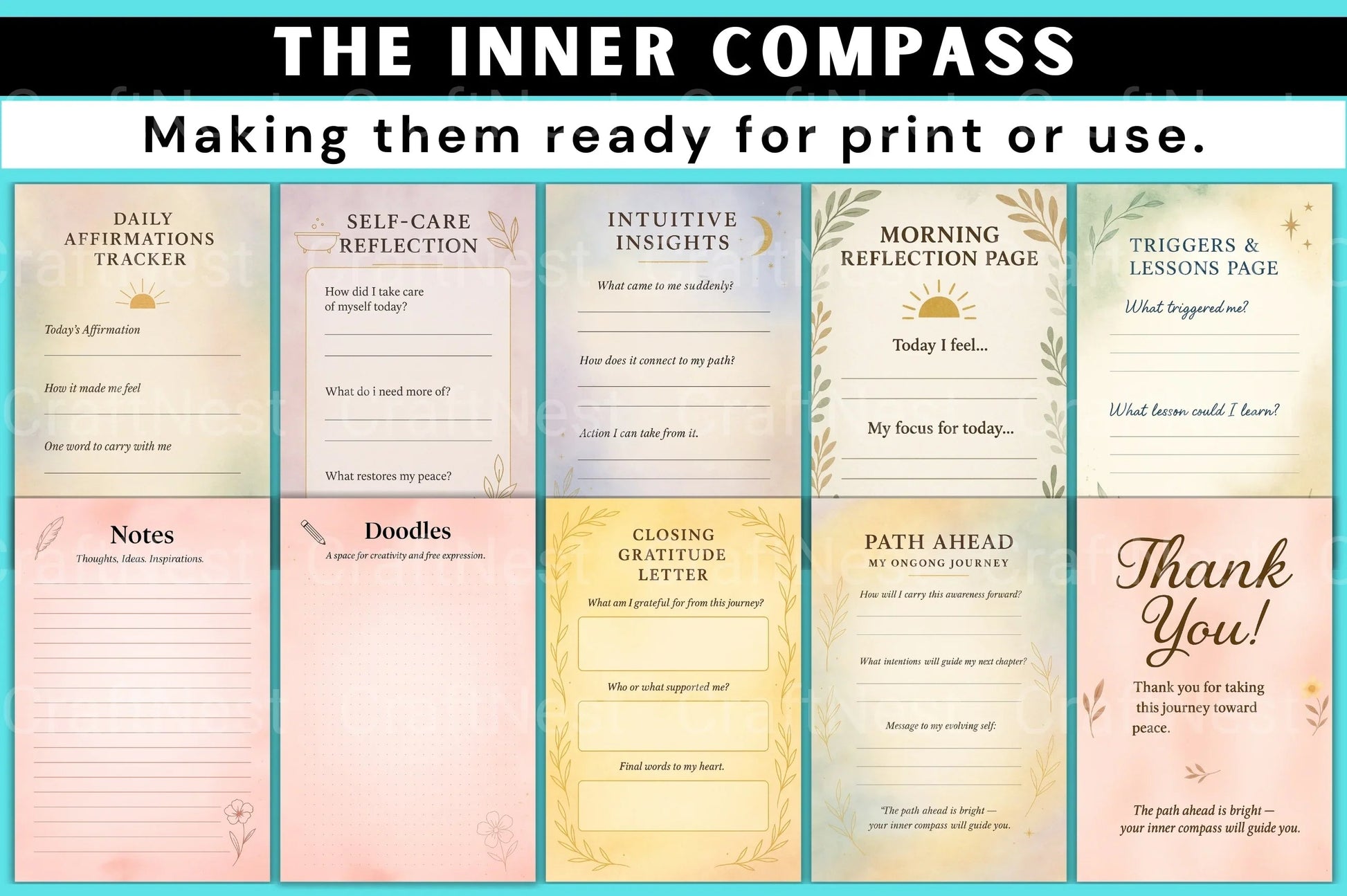 The Inner Compass: A Guide to Self-Discovery - CraftNest - Digital Crafting and Art