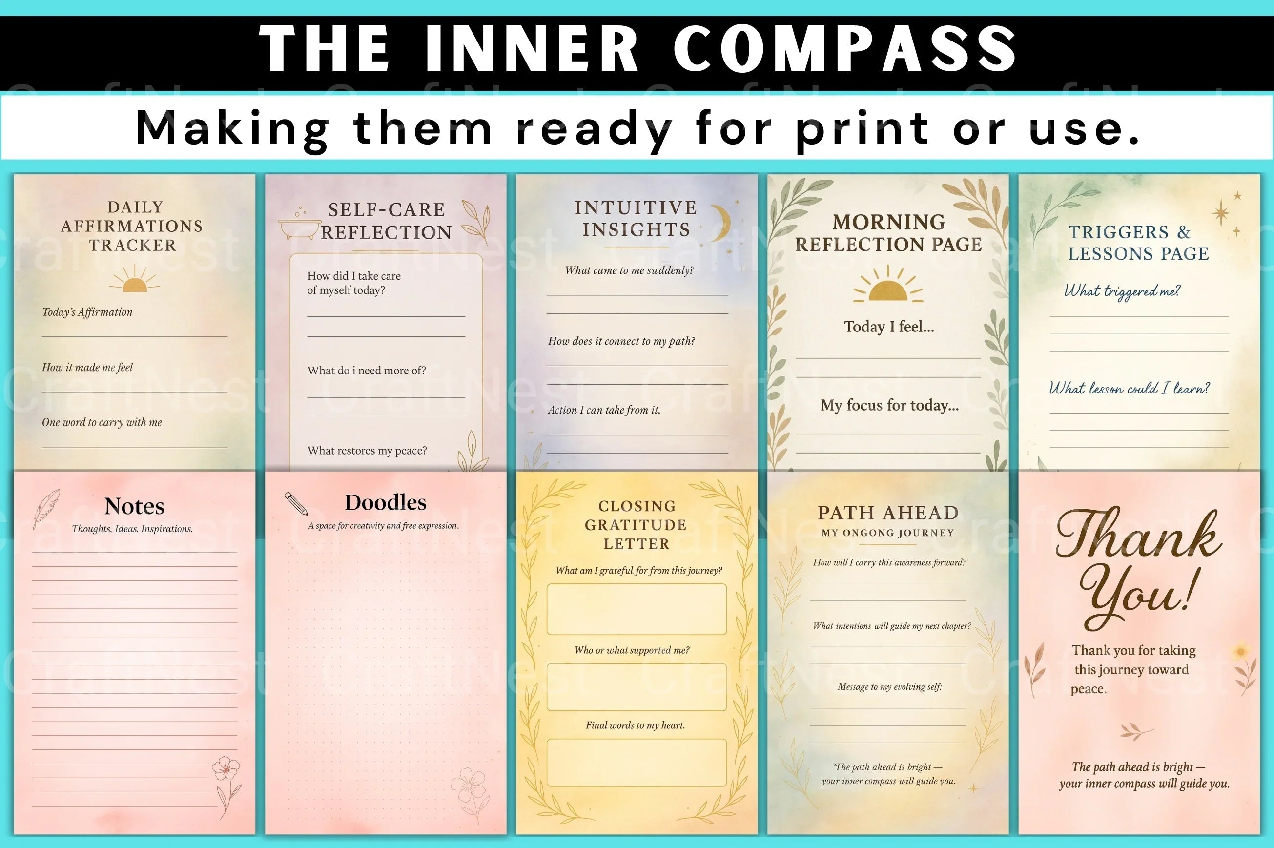 The Inner Compass: A Guide to Self-Discovery - CraftNest - Digital Crafting and Art
