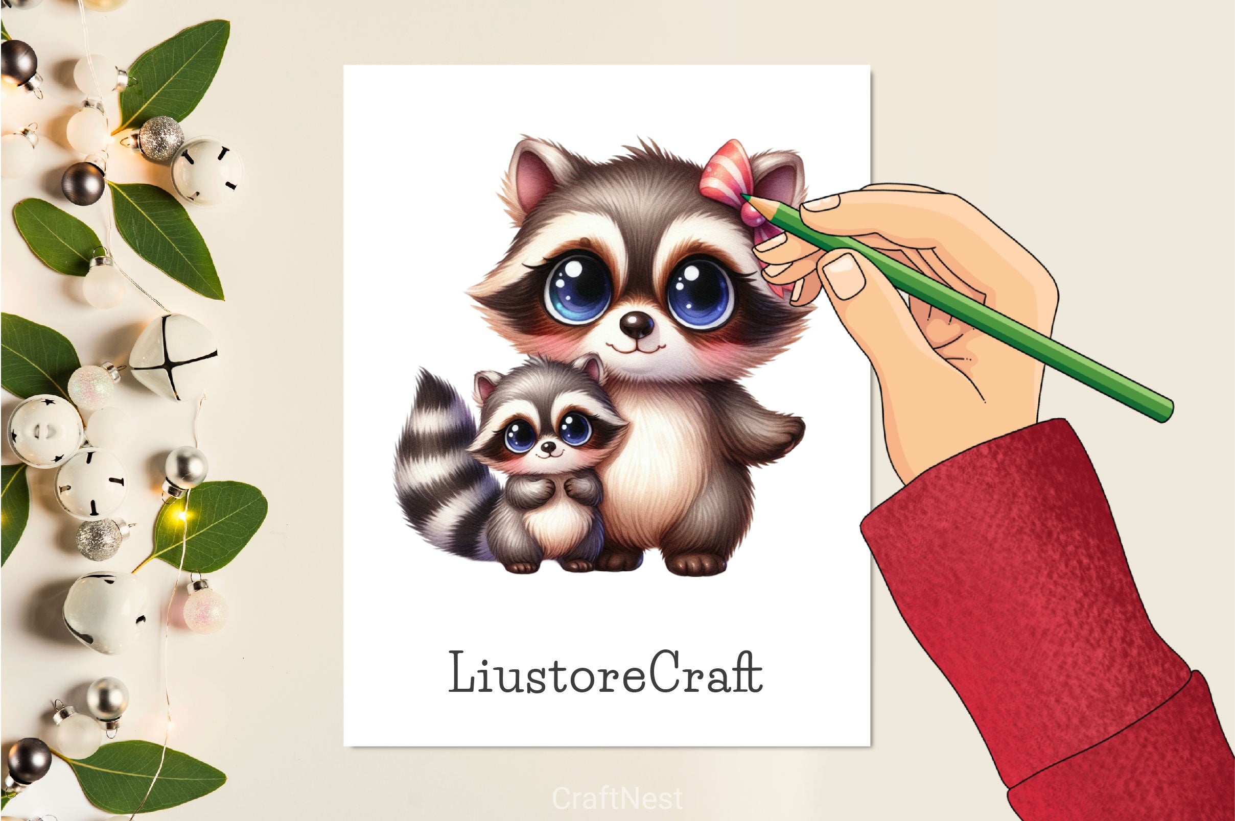 Mama And Baby Animals Clipart Bundle