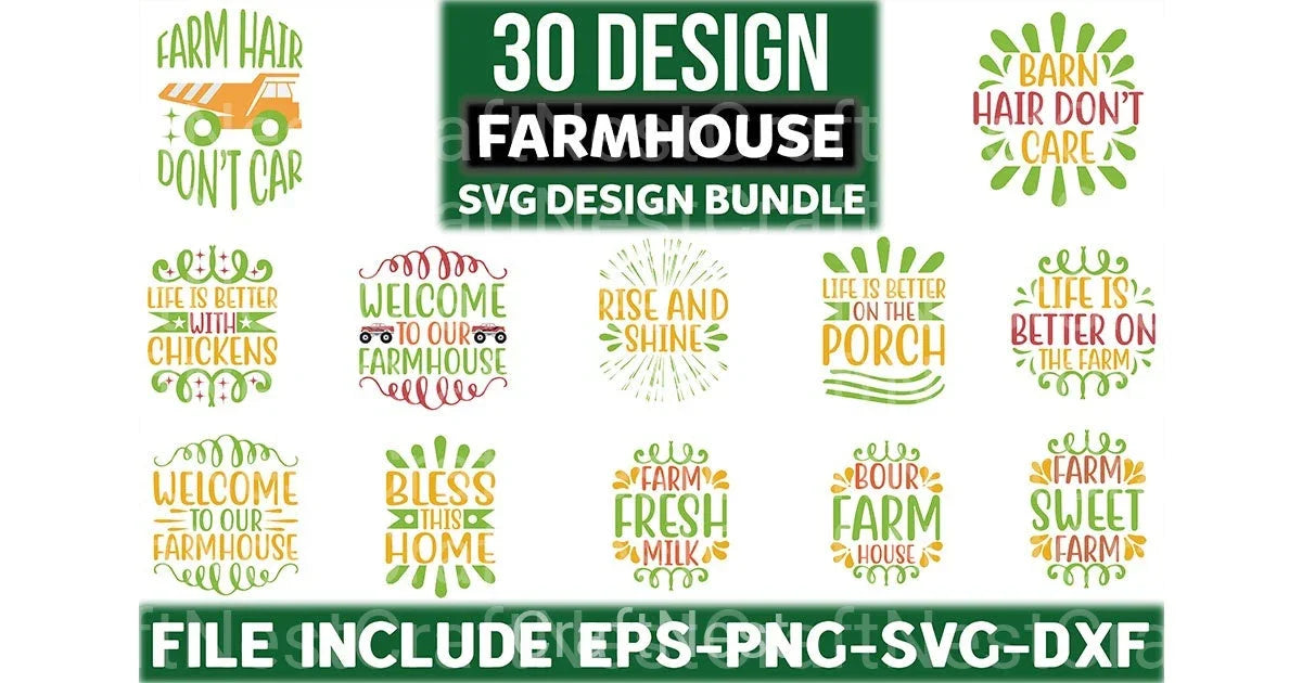 Farmhouse T Shirt Design 3o Bundle - CraftNest - Digital Crafting and Art