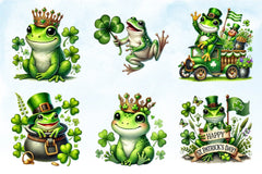 St. Patrick's Frog Clipart Bundle - CraftNest - Digital Crafting and Art