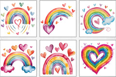 Valentine's Day Rainbow Clipart Bundle 2 - CraftNest - Digital Crafting and Art