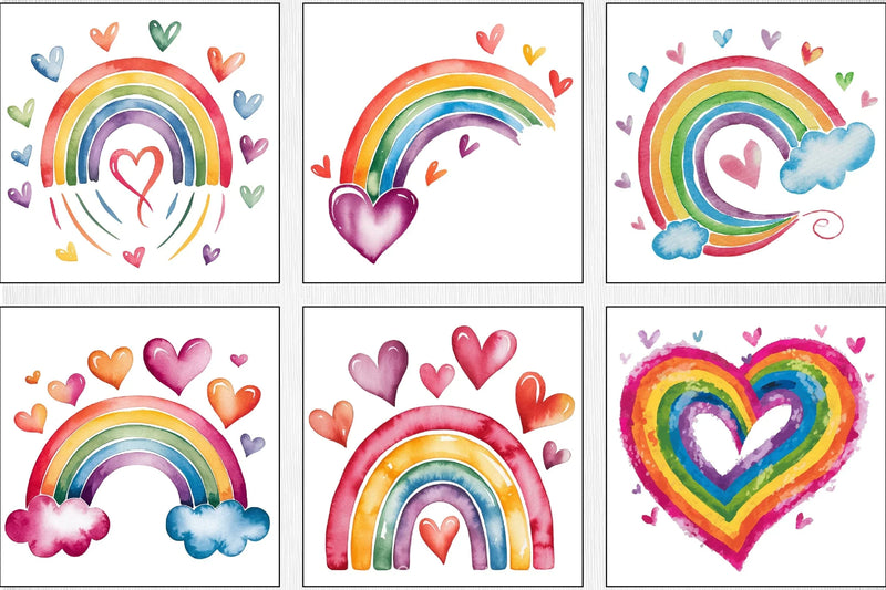 Valentine's Day Rainbow Clipart Bundle 2 - CraftNest - Digital Crafting and Art