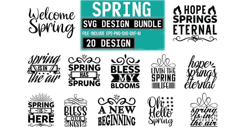 Spring Design SVG Bundle - CraftNest - Digital Crafting and Art