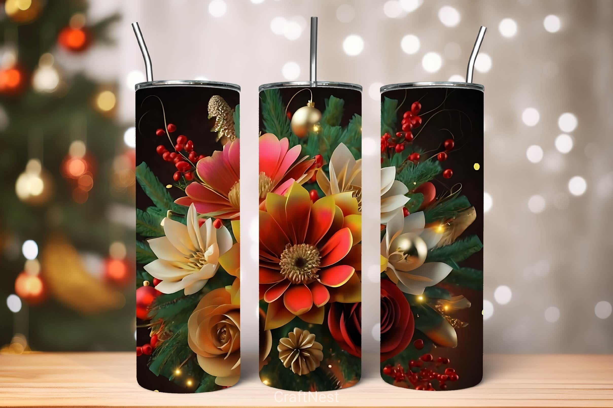 Flower Tumbler Wrap Bundle 31