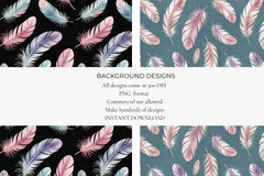 Feathers Seamless Papers - CraftNest - Digital Crafting and Art
