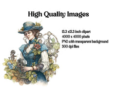 Steampunk Garden World Clipart - CraftNest