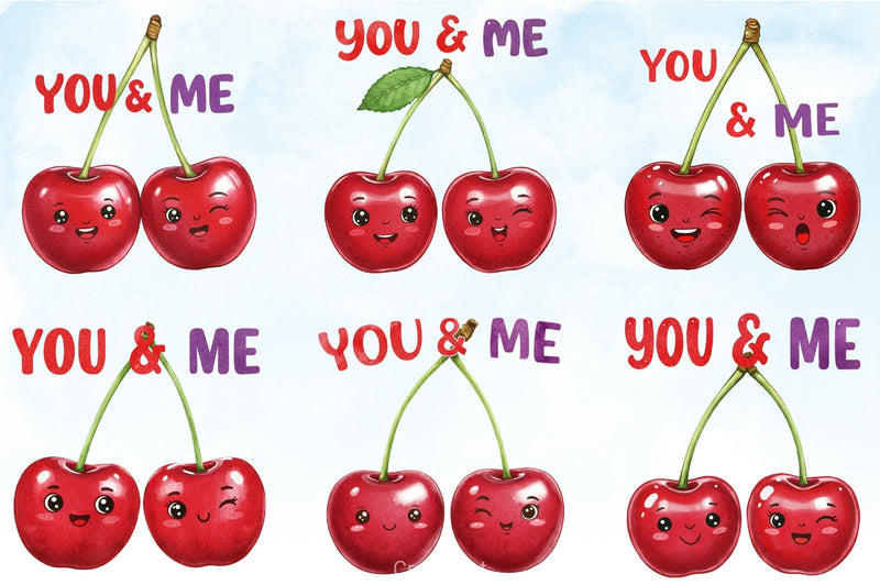 Valentine Cherry Clipart Bundle - CraftNest - Digital Crafting and Art