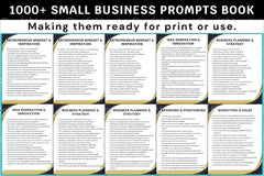 Small Business Prompts Book for Entrepreneurs - CraftNest - Digital Crafting and Art