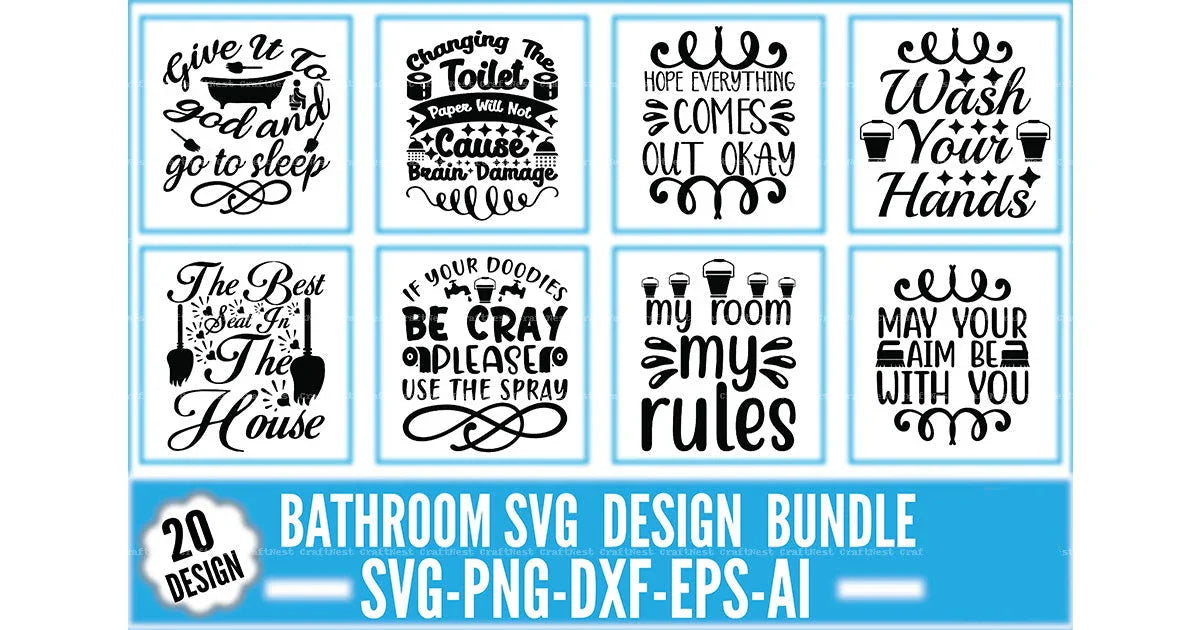 Bathroom Design SVG Bundle
