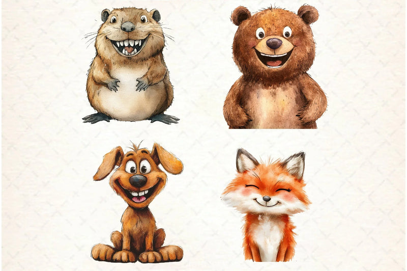 Quirky Funny Animals Clipart Bundle - CraftNest - Digital Crafting and Art