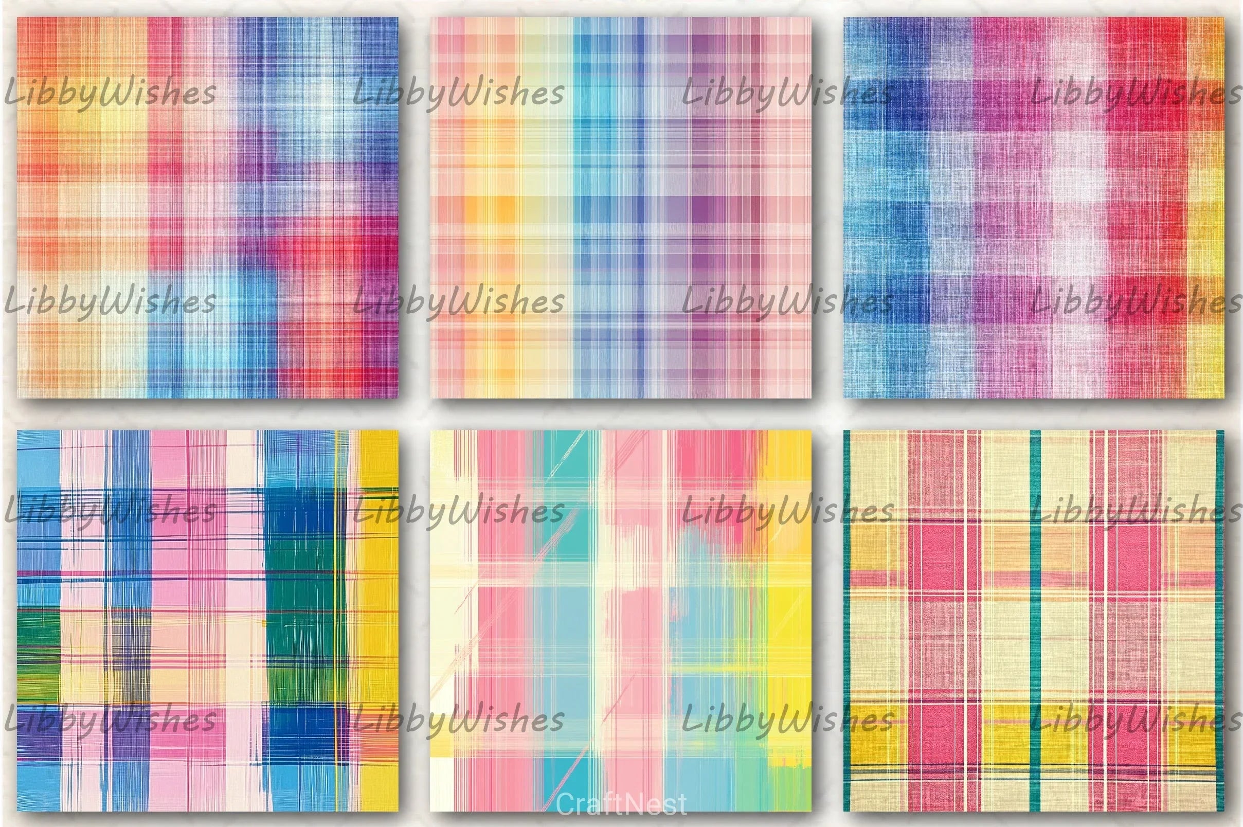 Seamless Easter Plaid Pattern Paper - CraftNest - Digital Crafting and Art