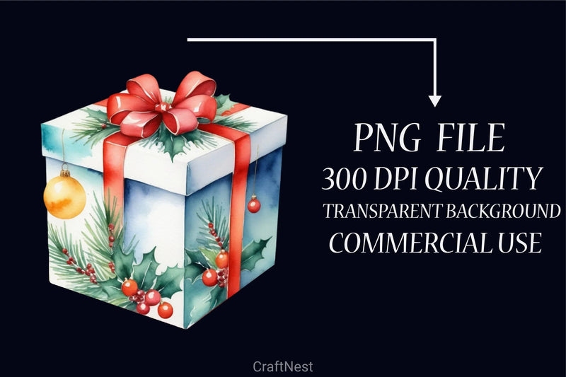 Christmas Gift Boxes Clipart Bundle - CraftNest - Digital Crafting and Art