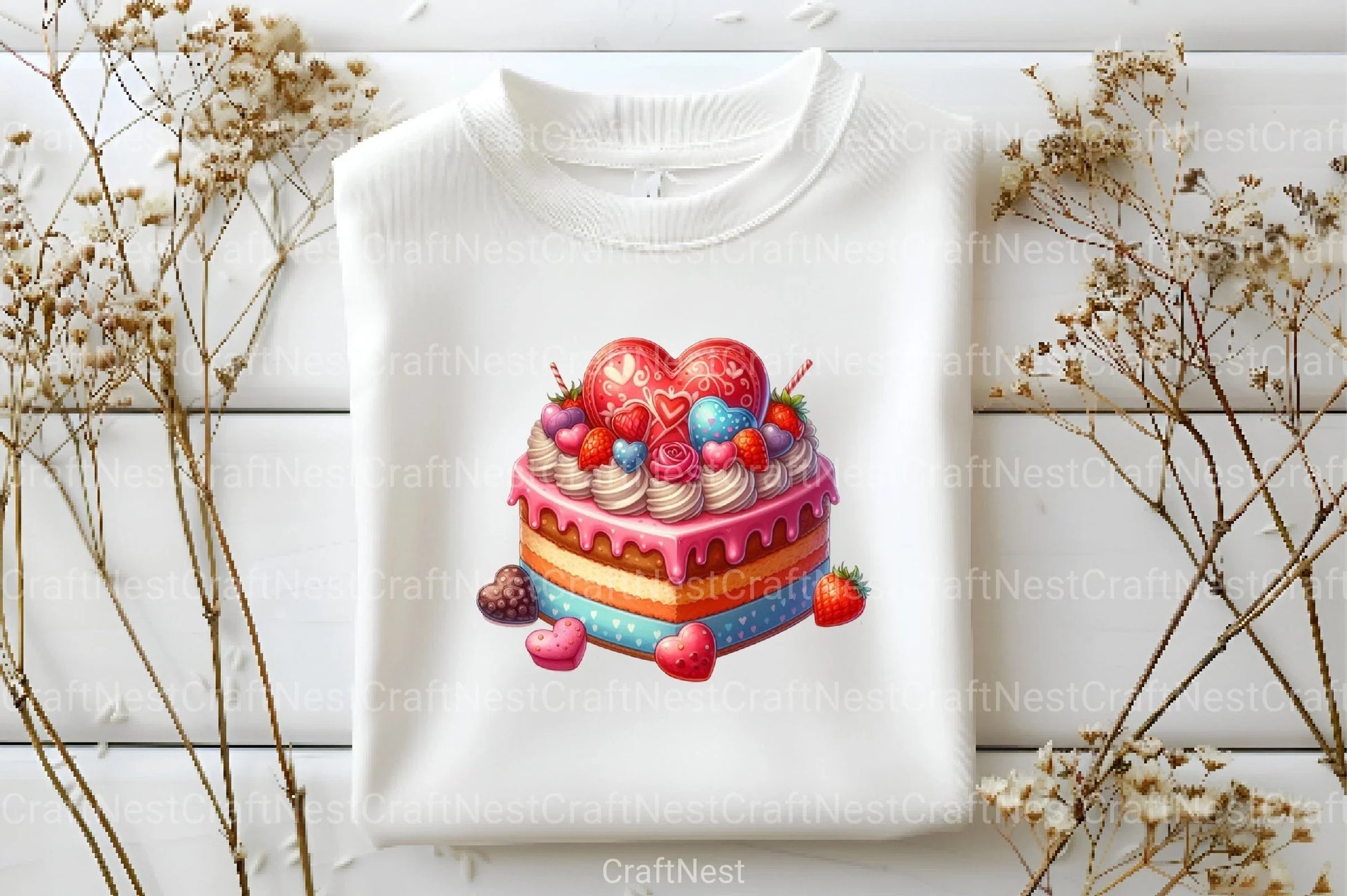 Valentine Cake Clipart Bundle 121 - CraftNest - Digital Crafting and Art