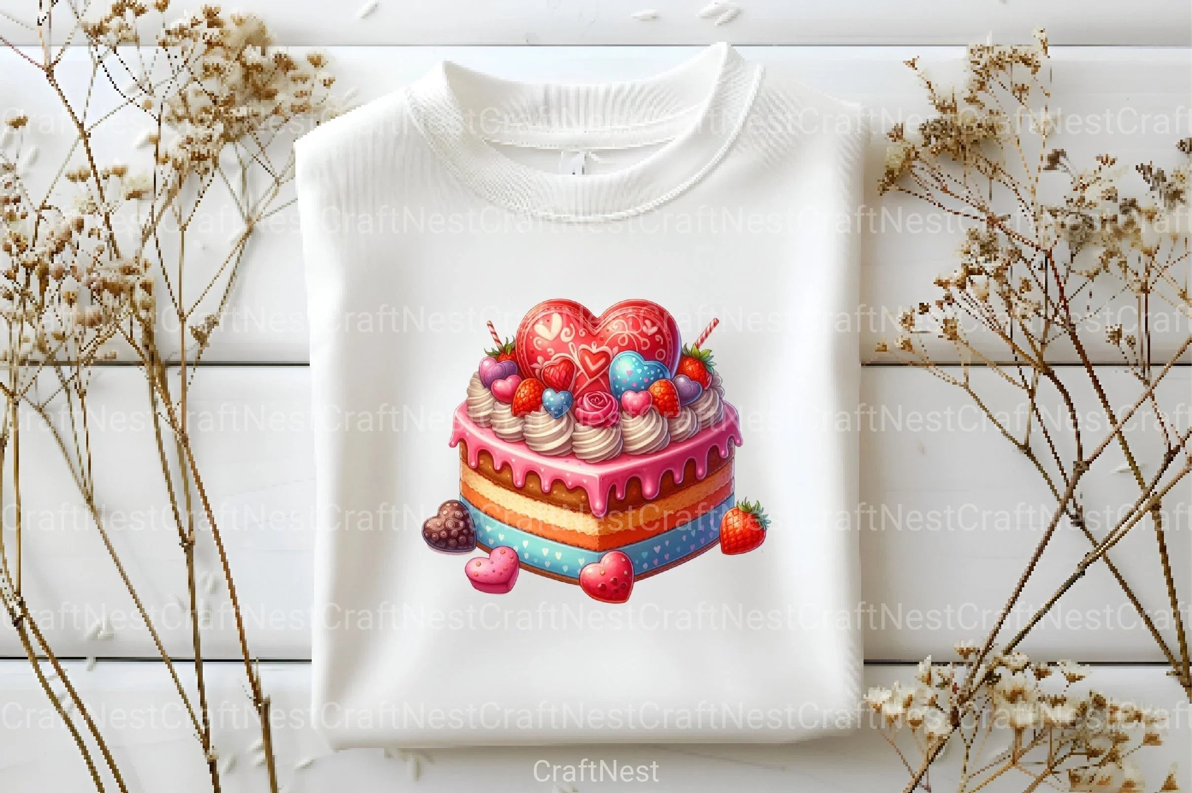 Valentine Cake Clipart Bundle 121 - CraftNest - Digital Crafting and Art