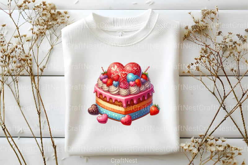 Valentine Cake Clipart Bundle 121 - CraftNest - Digital Crafting and Art