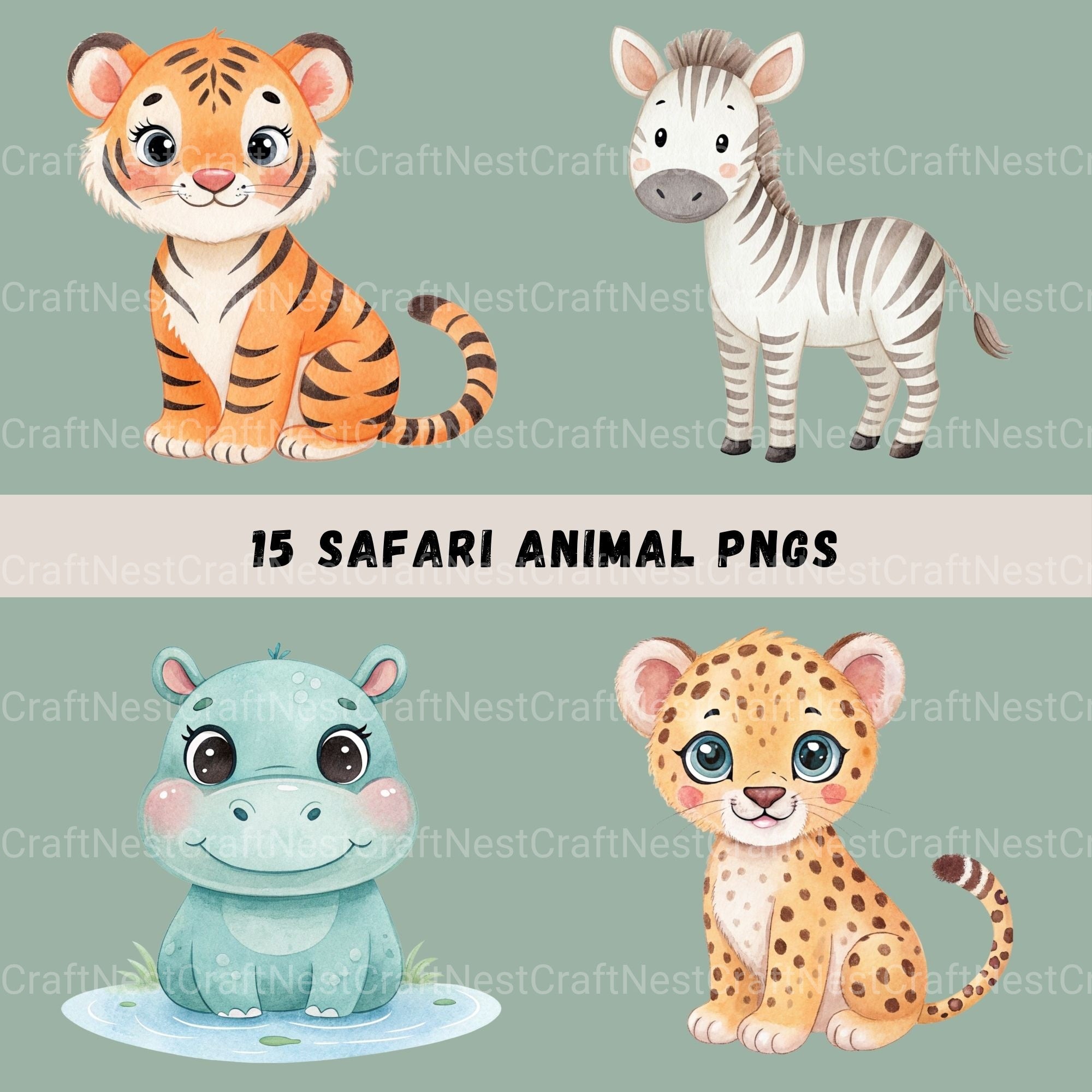 Safari Animals Clipart Bundle 4