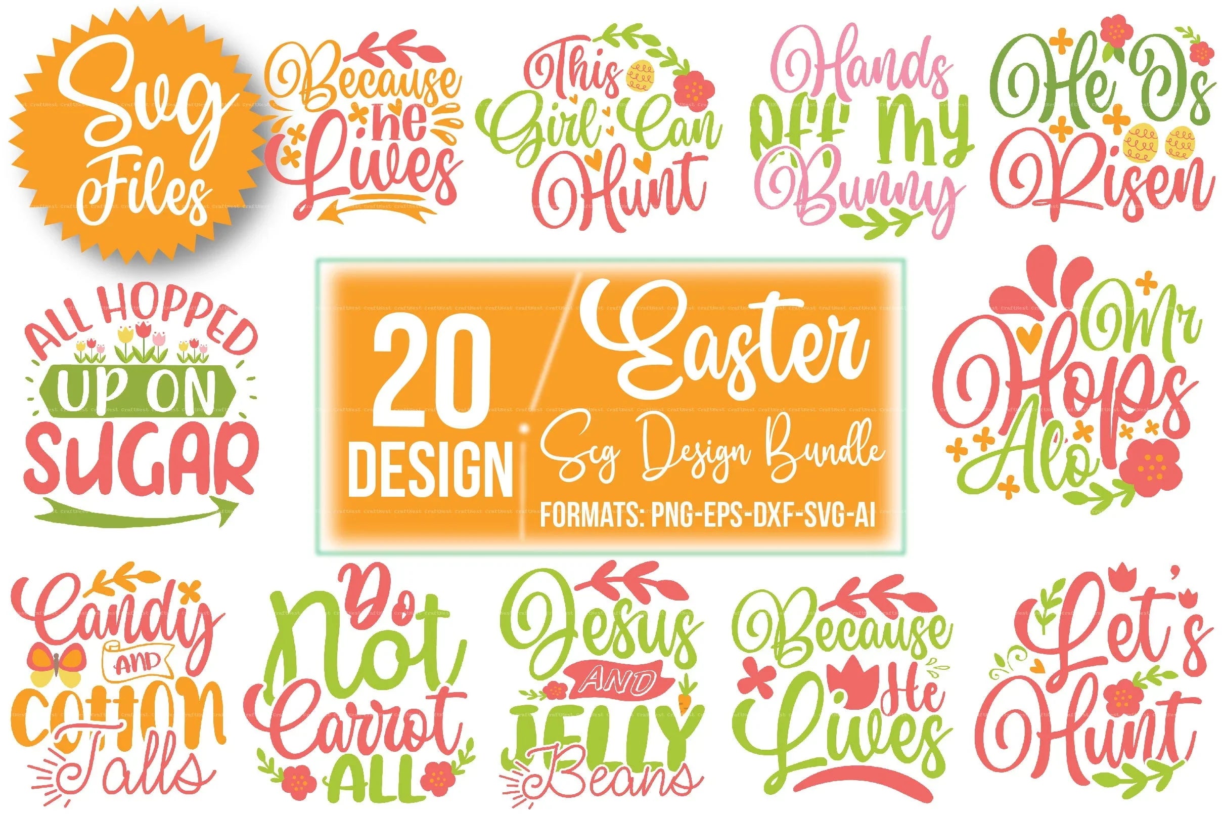 Easter SVG Bundle for Crafting