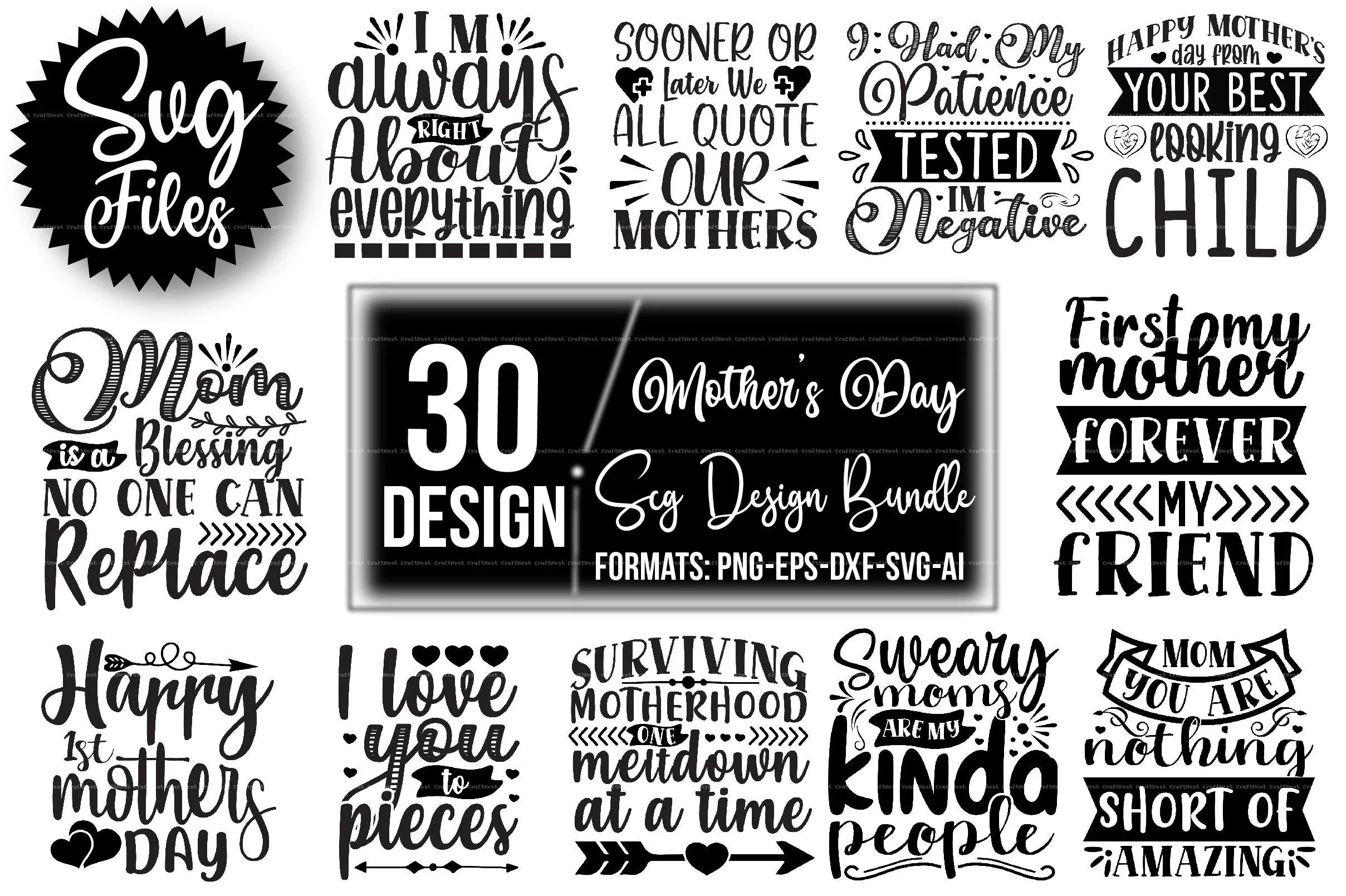Mother's Design SVG Bundle