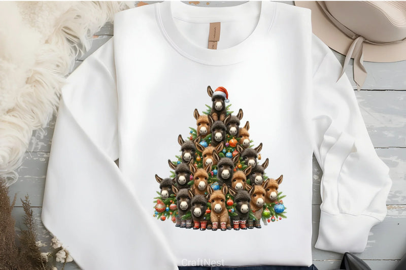 Animal Christmas Tree Clipart Bundle - CraftNest - Digital Crafting and Art