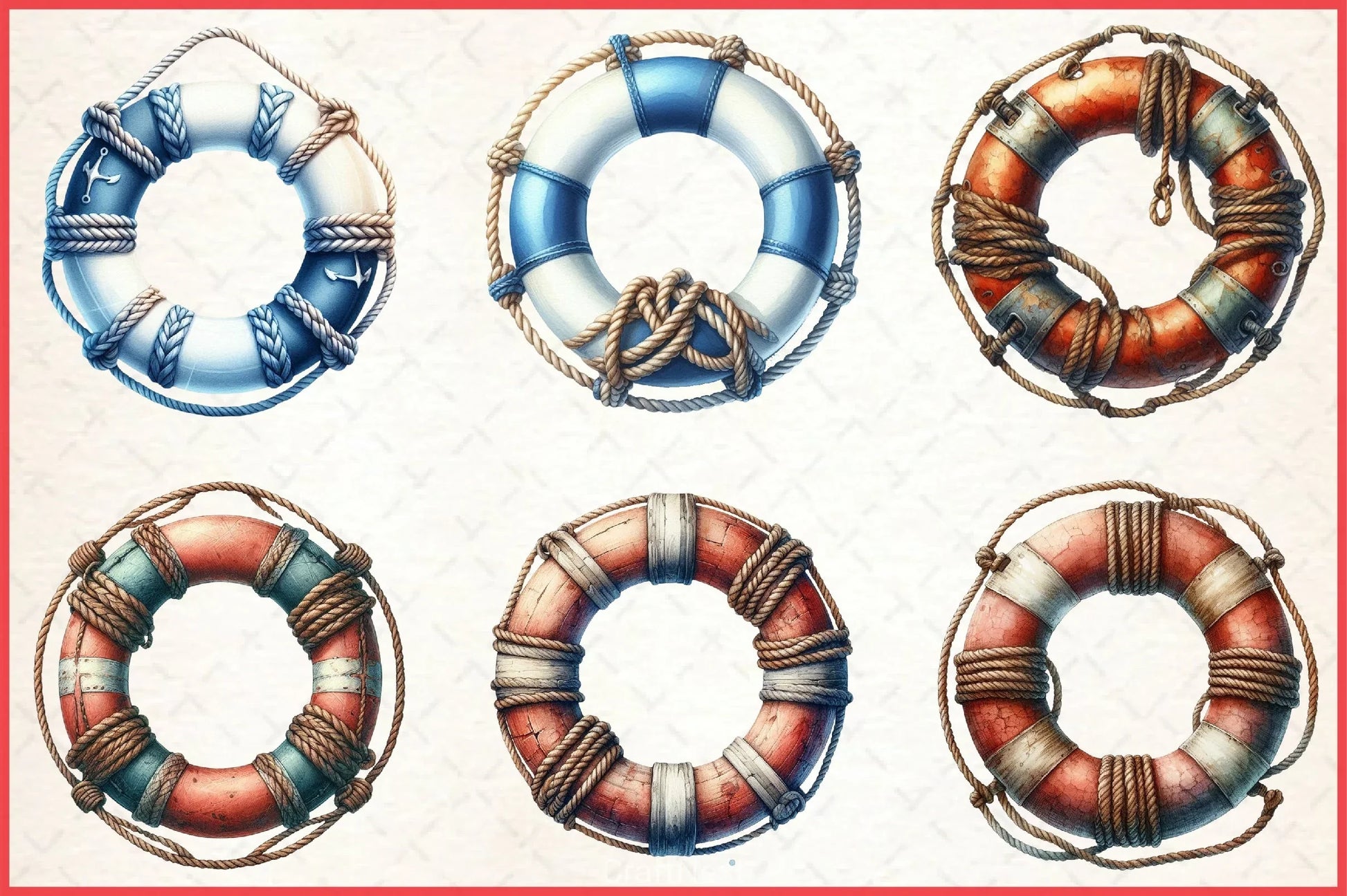 Lifebuoy Clipart Bundle - CraftNest - Digital Crafting and Art