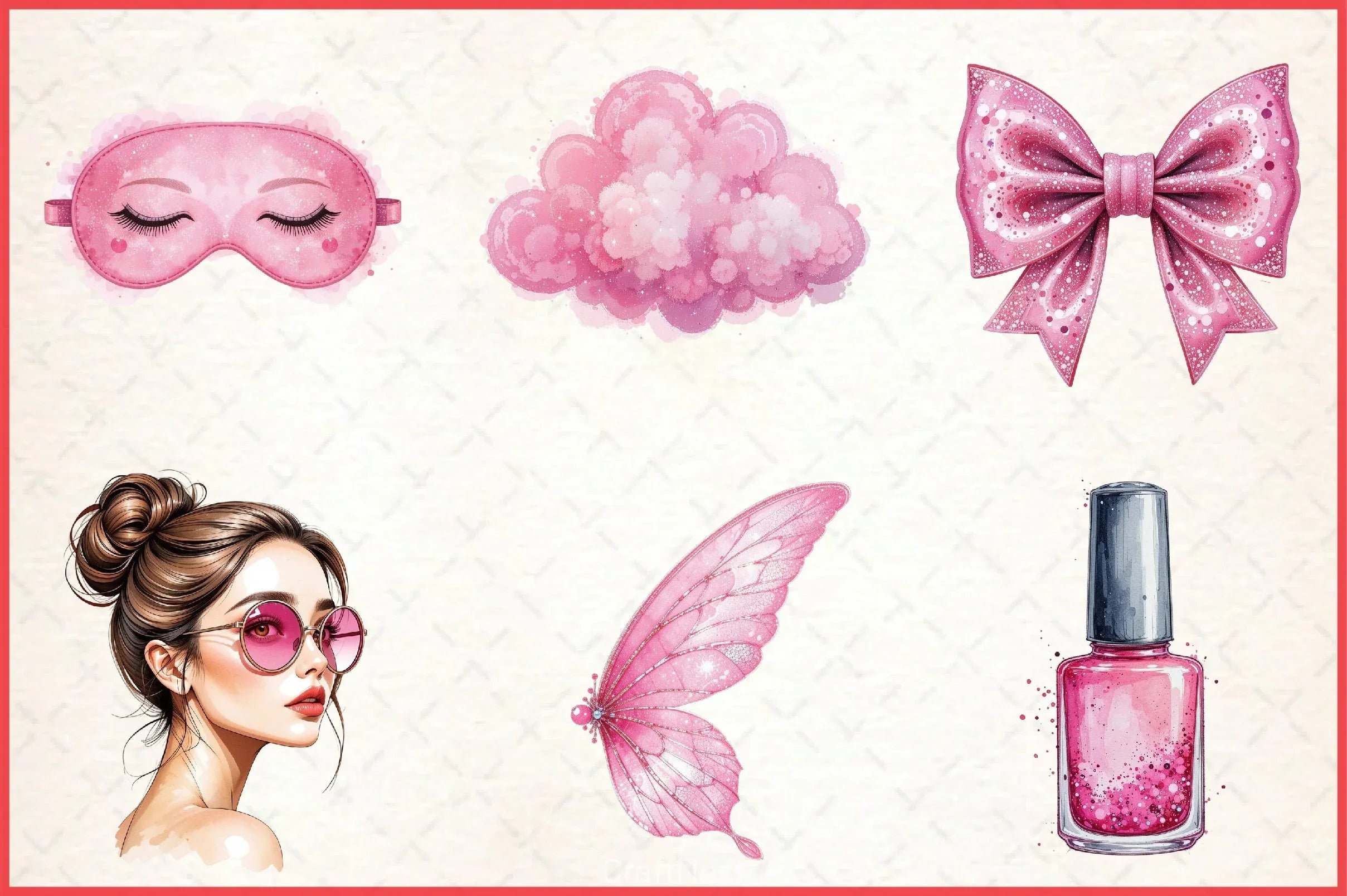 Glitter Pink Girl Clipart Bundle 3 - CraftNest - Digital Crafting and Art