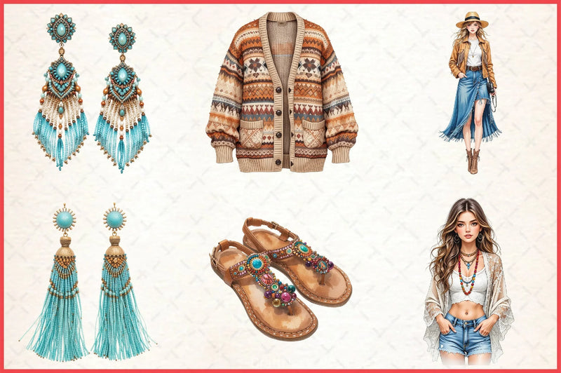 Summer Girl Fashion Clipart Bundle - CraftNest - Digital Crafting and Art