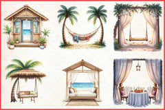 Cute Beach Nook Clipart Bundle - CraftNest - Digital Crafting and Art