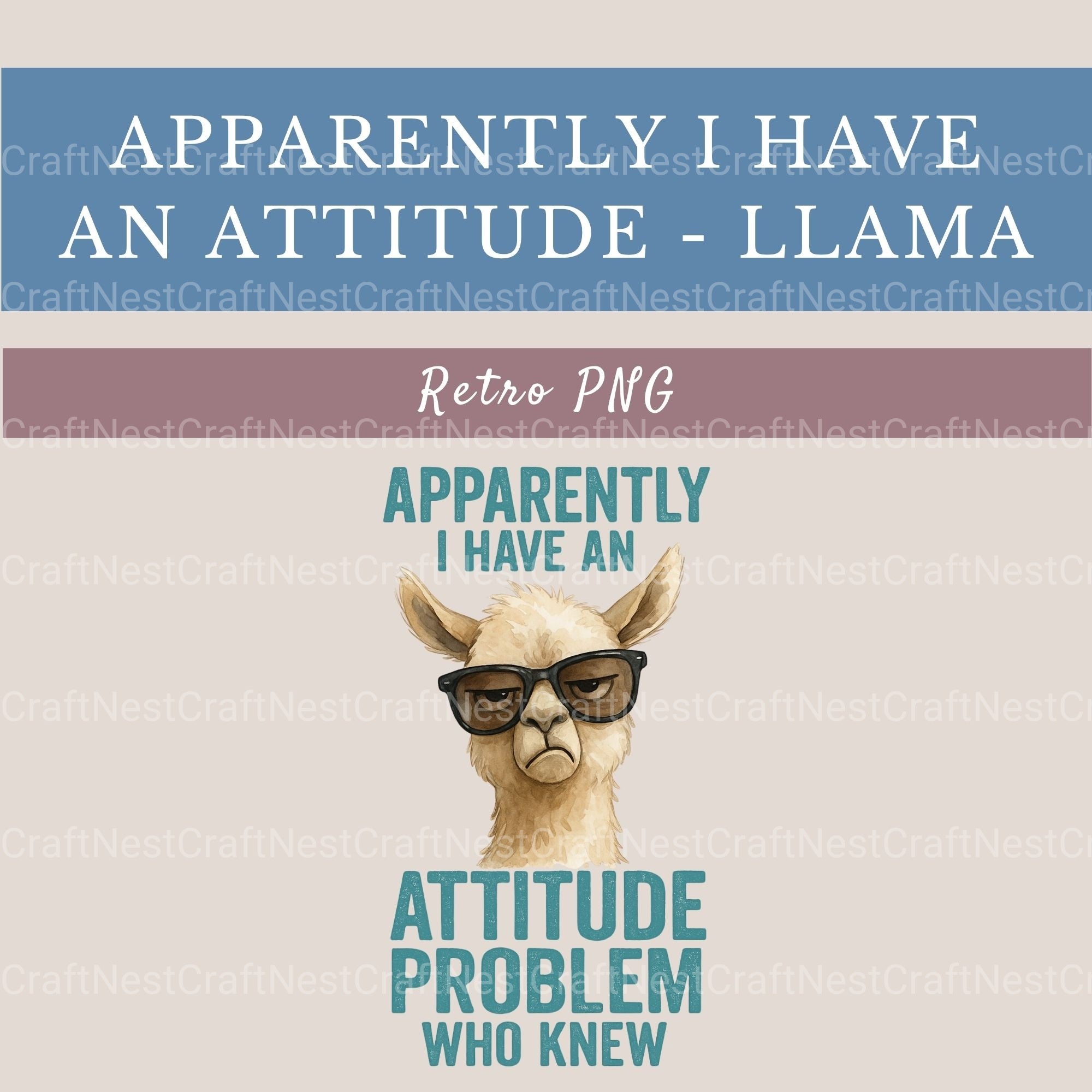 Attitude Problem Llama Clipart Bundle