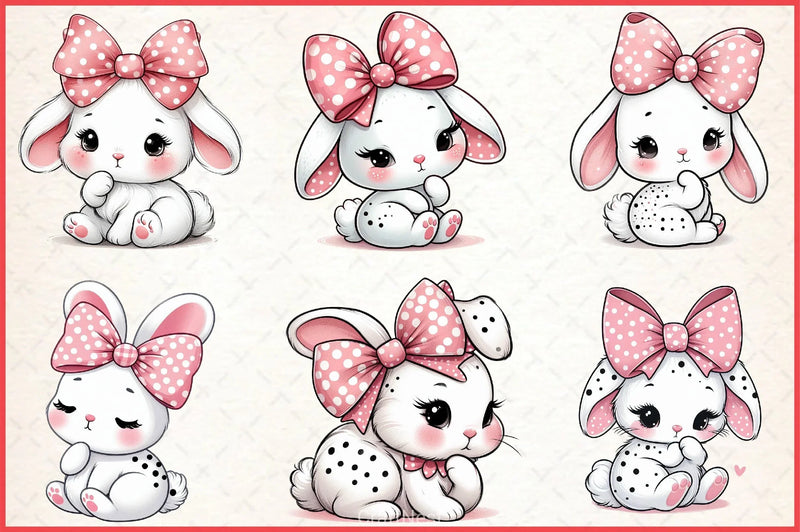 Bunny Clipart Bundle - CraftNest - Digital Crafting and Art